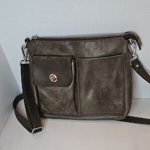 Roots Dark Green Crossbody Bag
